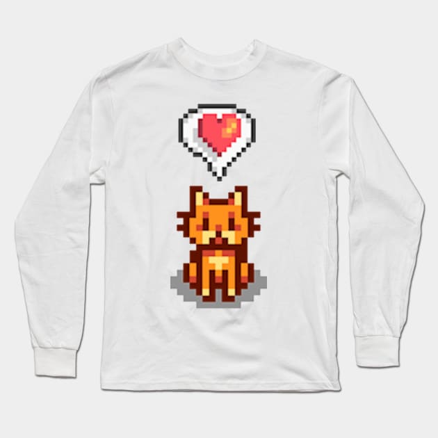 Stardew Valley Happy Cat Long Sleeve T-Shirt by r9440